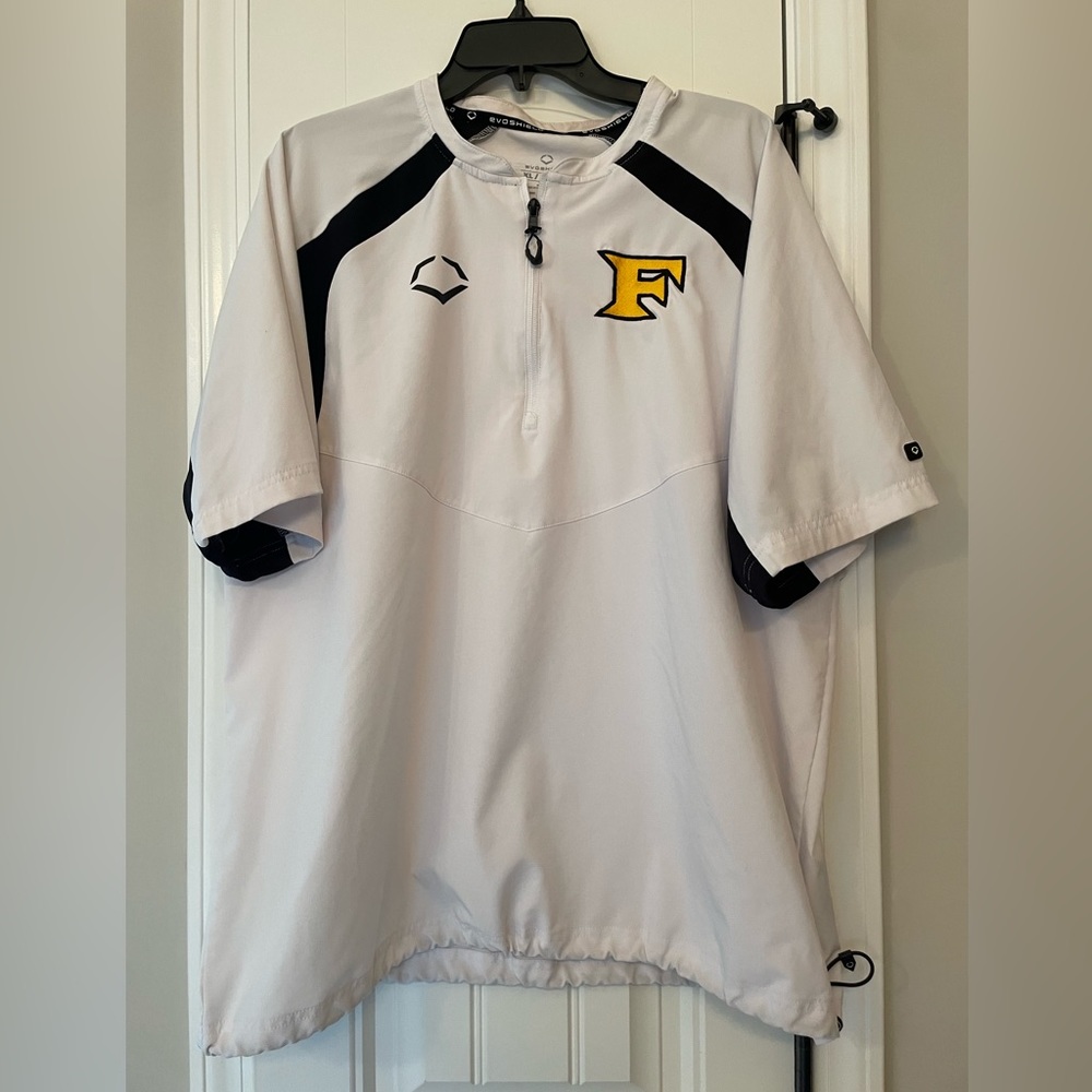 Evo Shield Five Star Baseball Coach Pull Over, White and Black, Men’s XL